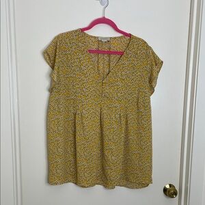 Cynthia Rowley Yellow Floral Blouse